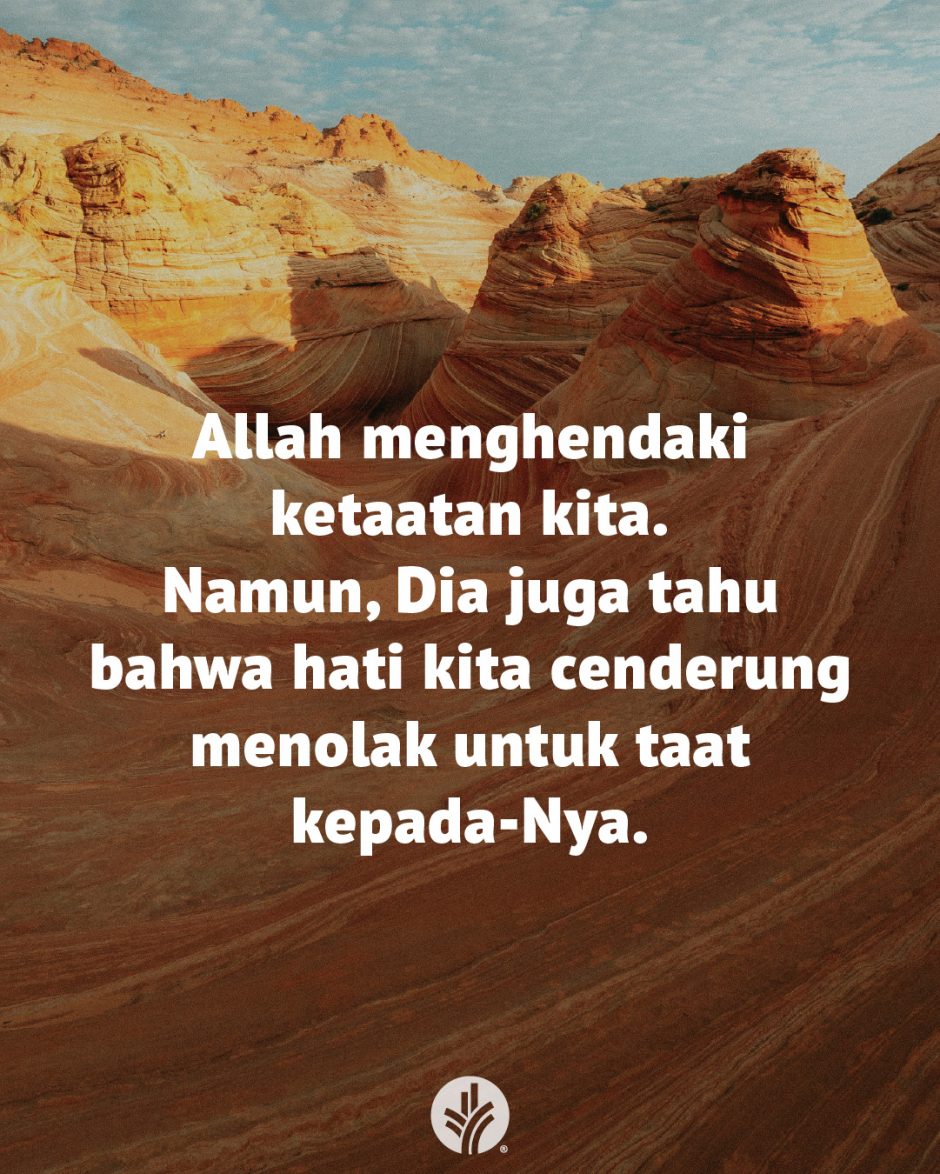 Allah menghendaki ketaatan kita. Namun, Dia juga tahu bahwa hati kita cenderung menolak untuk taat kepada-Nya. Allah menghendaki ketaatan kita. Namun, Dia juga tahu bahwa hati kita cenderung menolak untuk taat kepada-Nya.